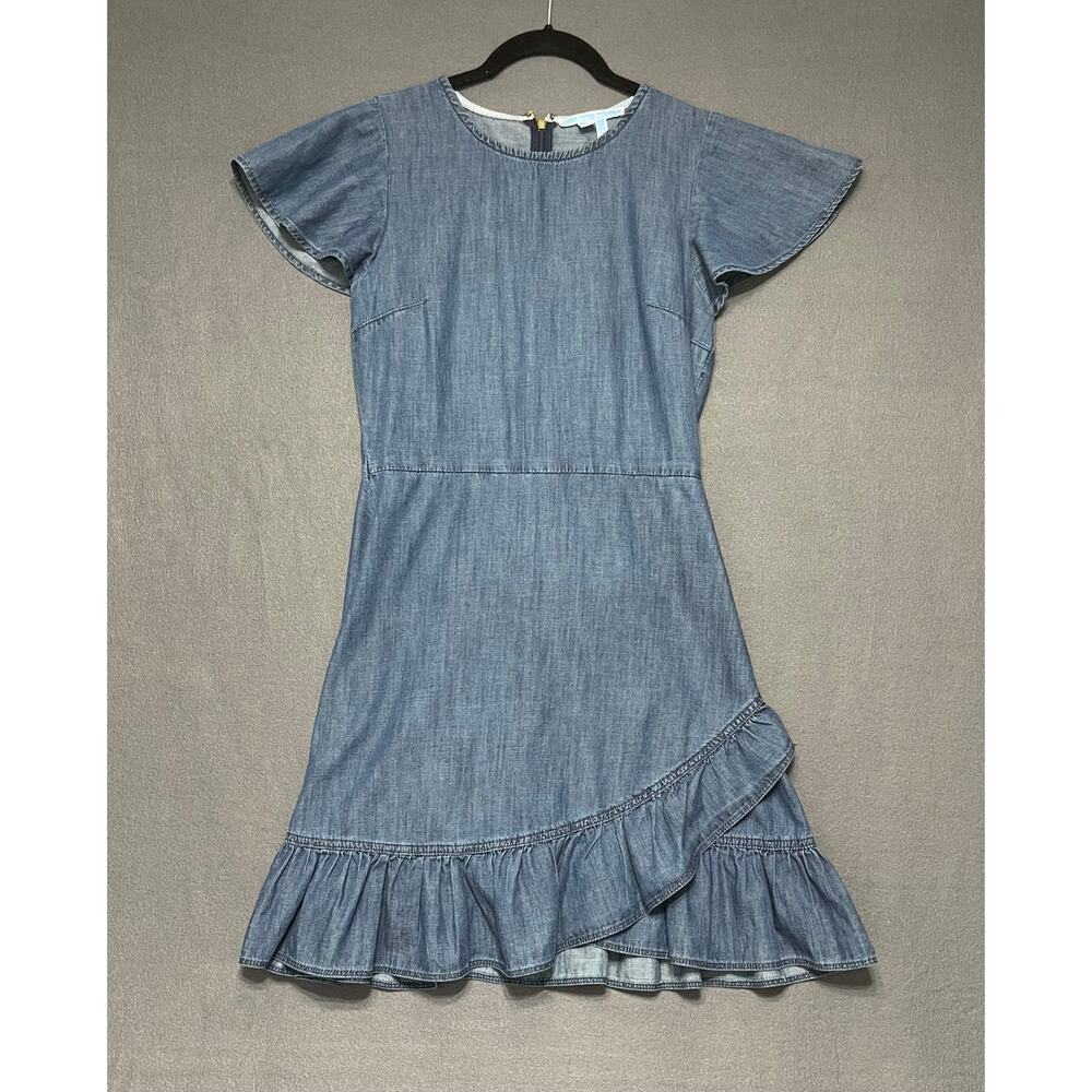 Draper James denim dress sz 4 southern chic feminine‎ timeless cowgirl western